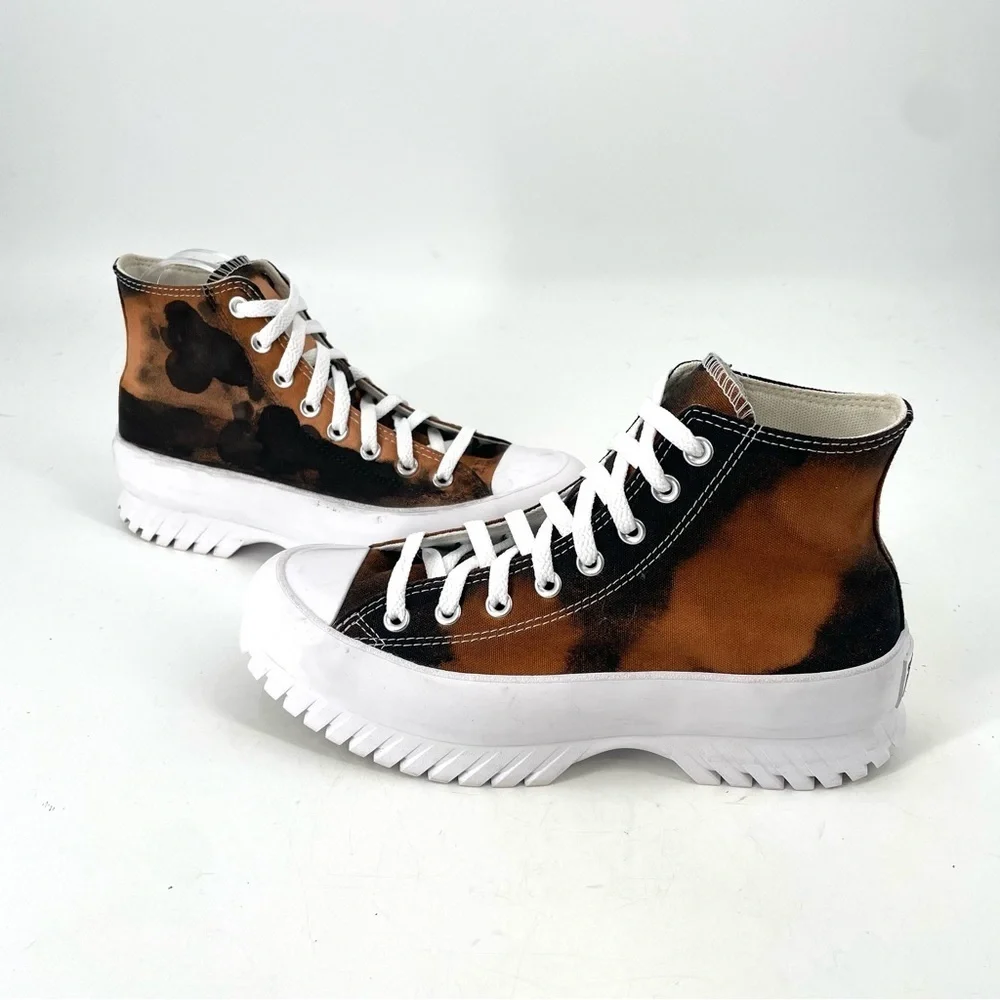 Converse Chuck Taylor All Star Lugged 2.0 High Black Bleached Tie Dye Sneaker